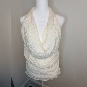 Zara Cream Cowl Neck knit halter